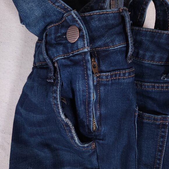 Free People Lexden Denim Overalls Womens 29 Blue Boho Casual Indie Festival Jean - Picture 14 of 16